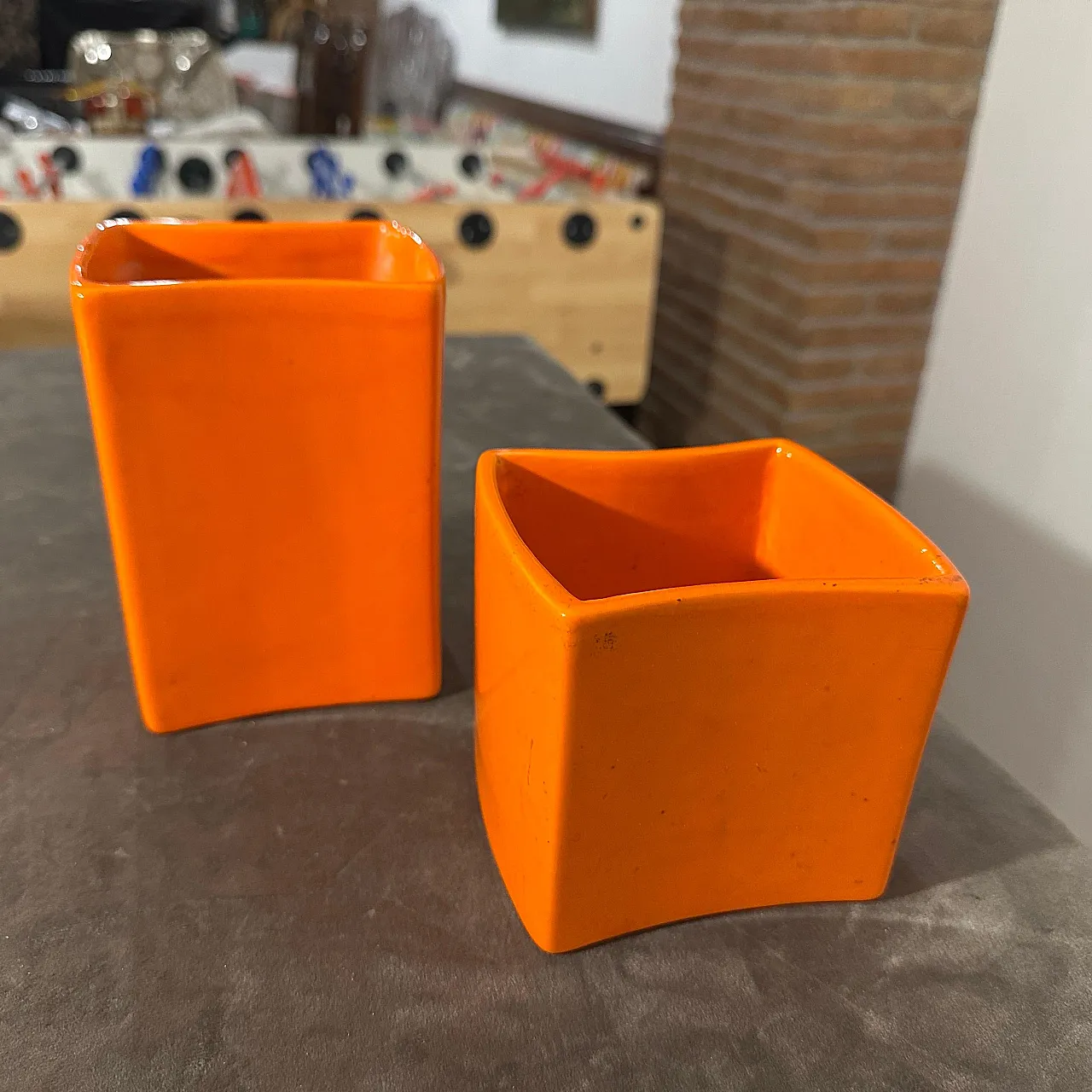 Pair of vases by Franco Bettonica for Gabbianelli, 1970s 10