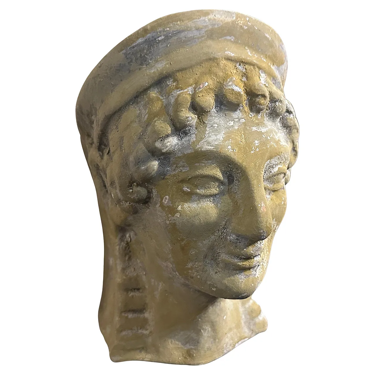 Bust of Apollo in Sicilian Neo Craft terracotta, 1930s 1