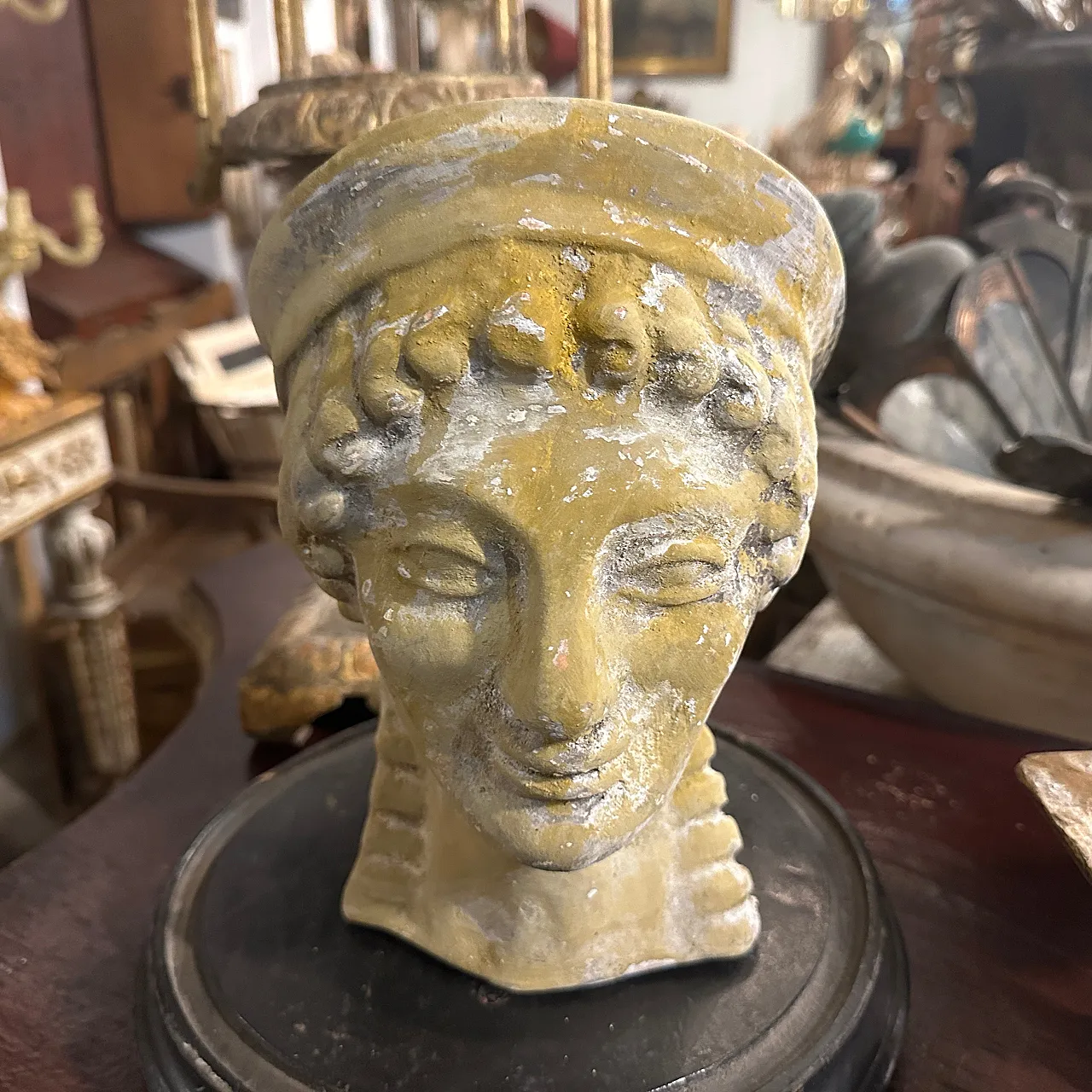 Bust of Apollo in Sicilian Neo Craft terracotta, 1930s 2