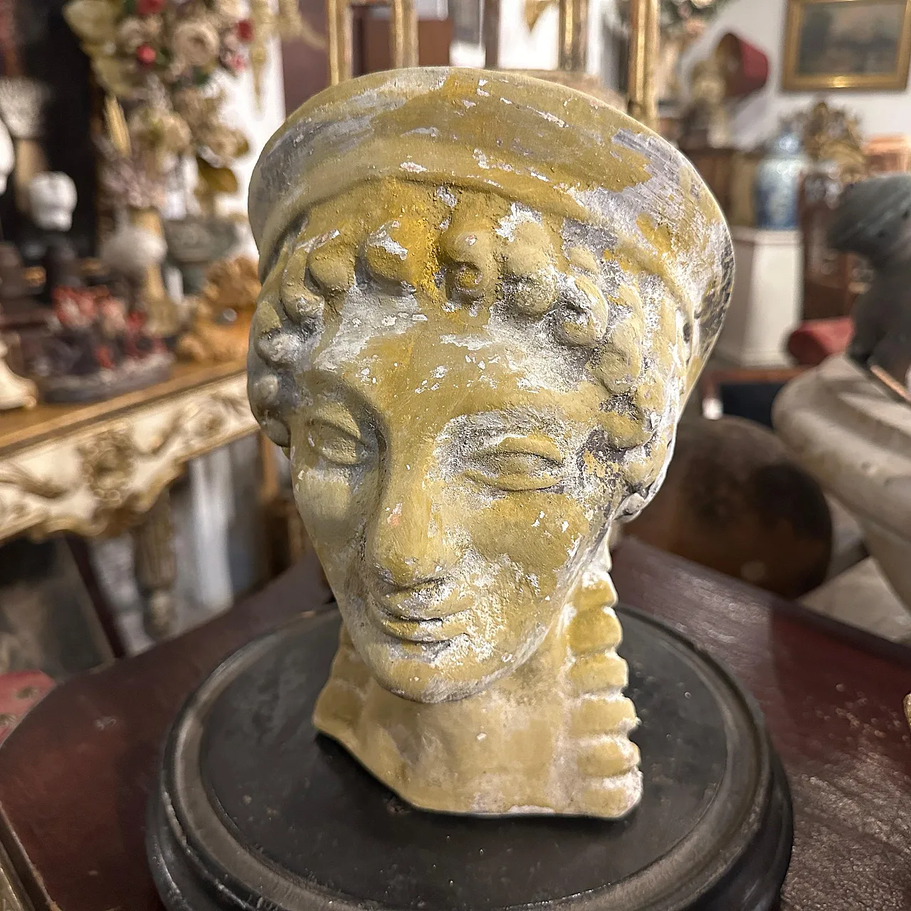 Bust of Apollo in Sicilian Neo Craft terracotta, 1930s 4