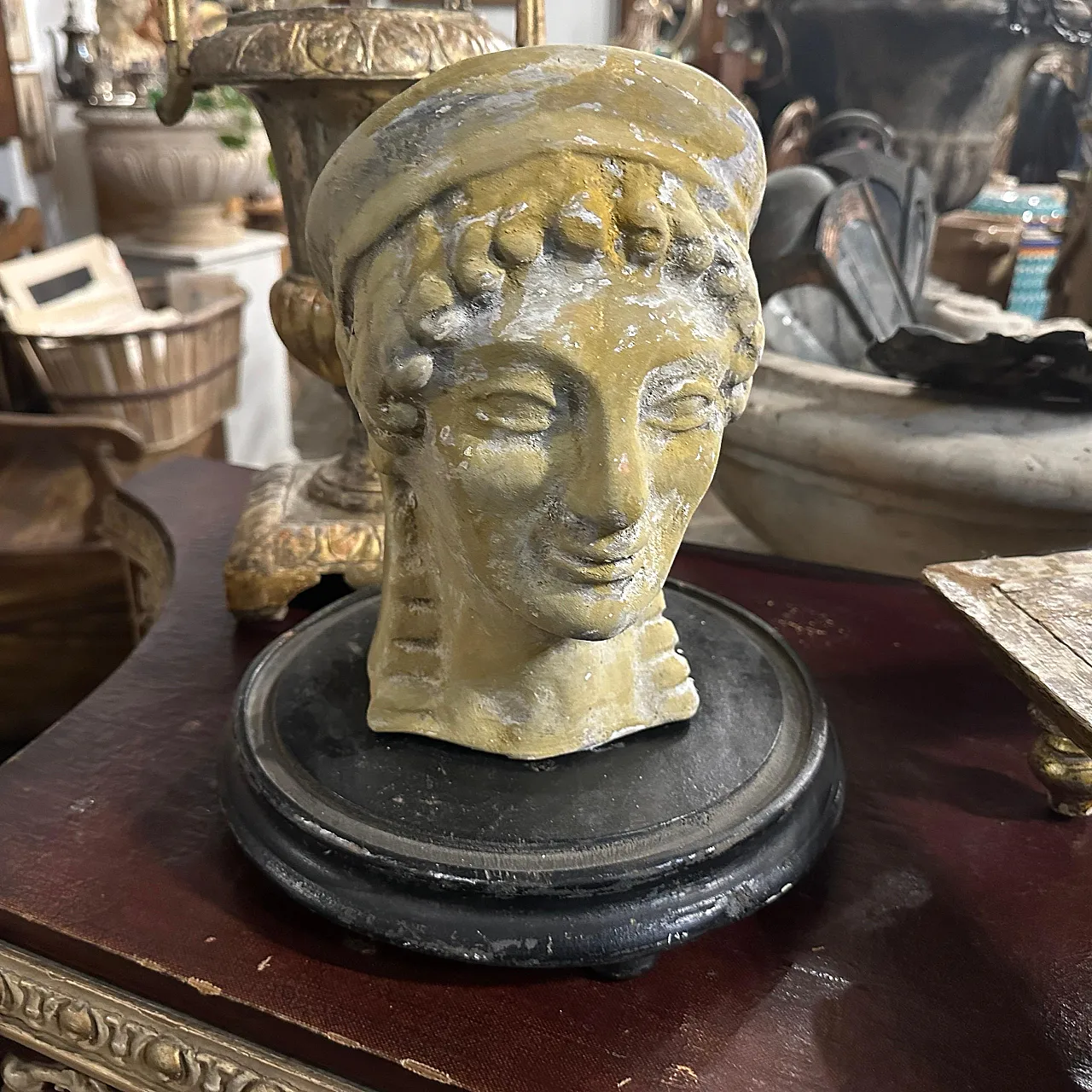 Bust of Apollo in Sicilian Neo Craft terracotta, 1930s 7