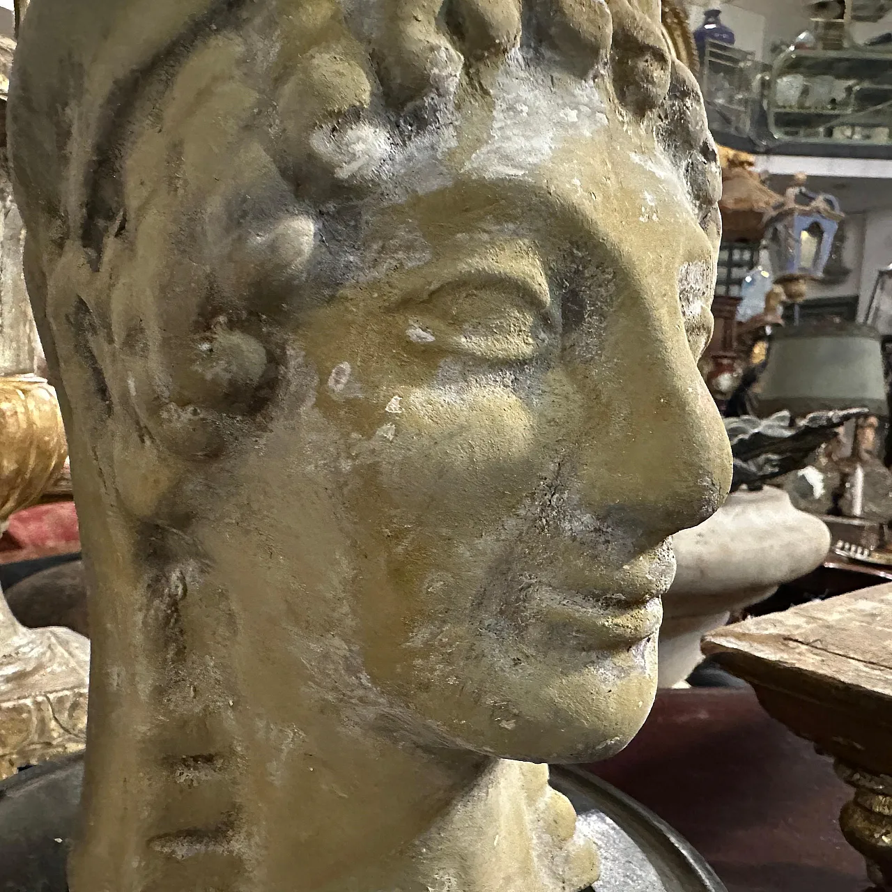 Bust of Apollo in Sicilian Neo Craft terracotta, 1930s 14