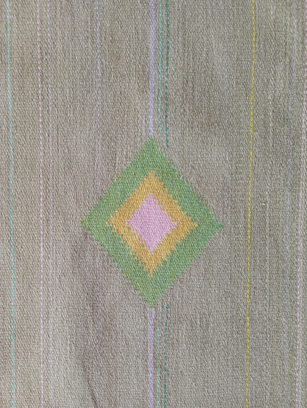 Hand-wovenSwedish Rölakan tapestry and monogram Éva Németh, 70s 3