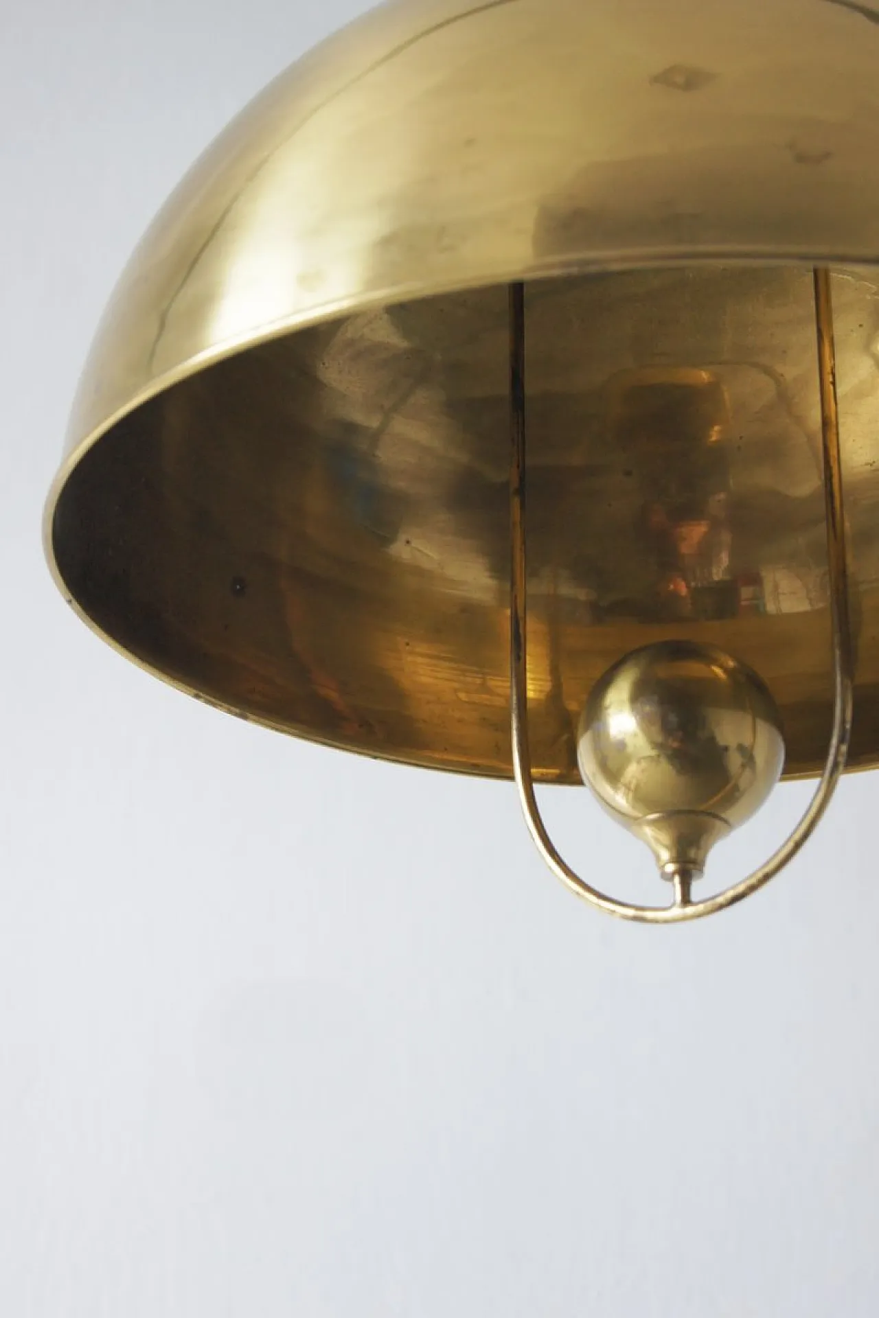 Lampada da soffitto in ottone di Florian Schulz, anni '70 5