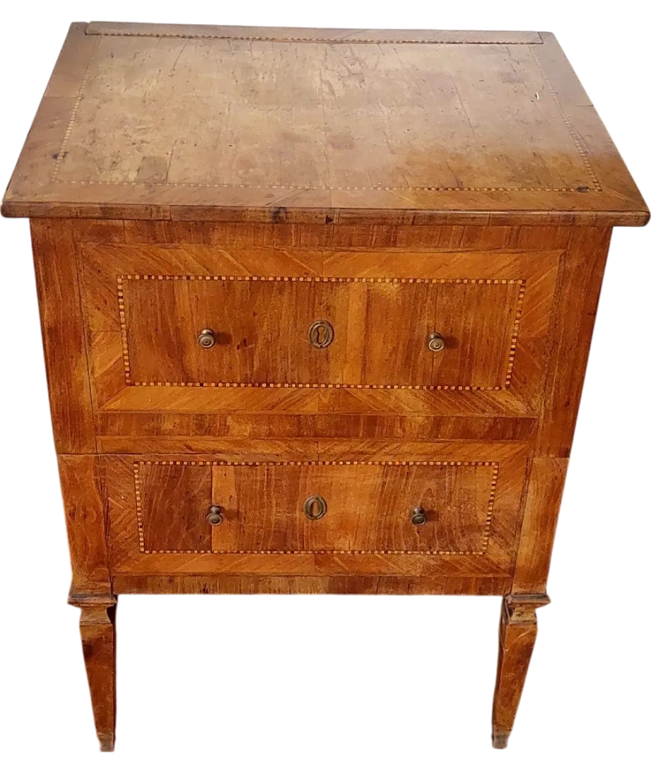 Veneered Louis XVI chest of drawers, 18th century 13