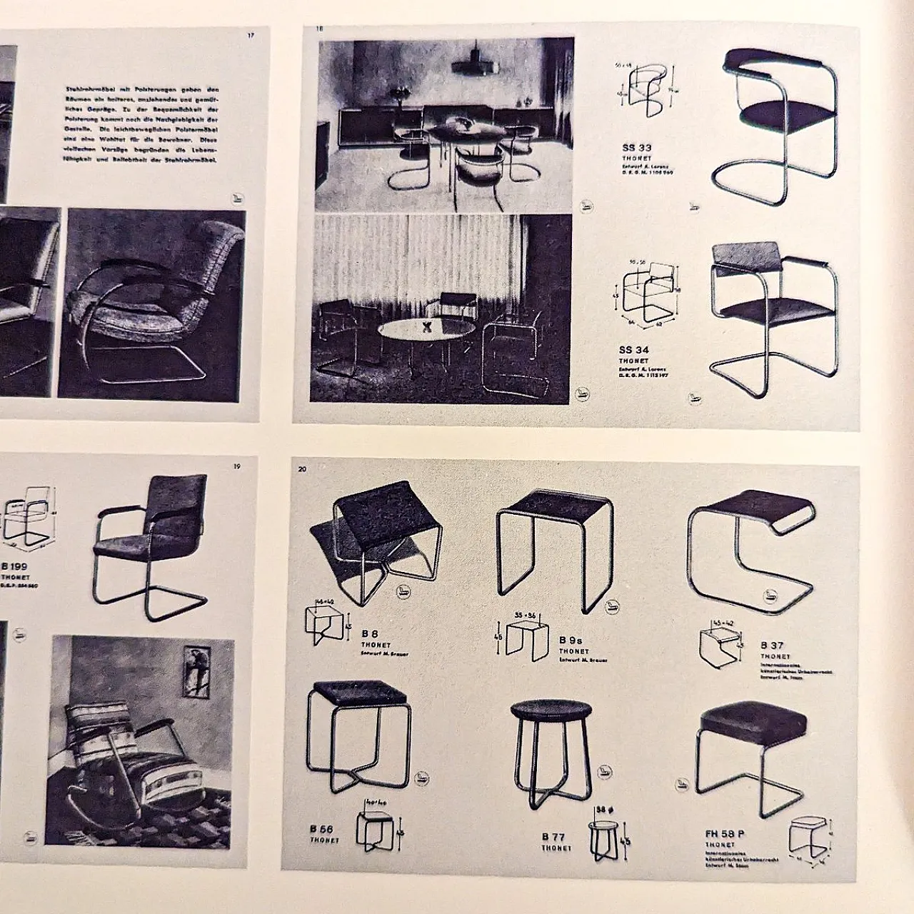 Early B 9 Bauhaus canteen stool by Marcel Breuer, 1930s 16