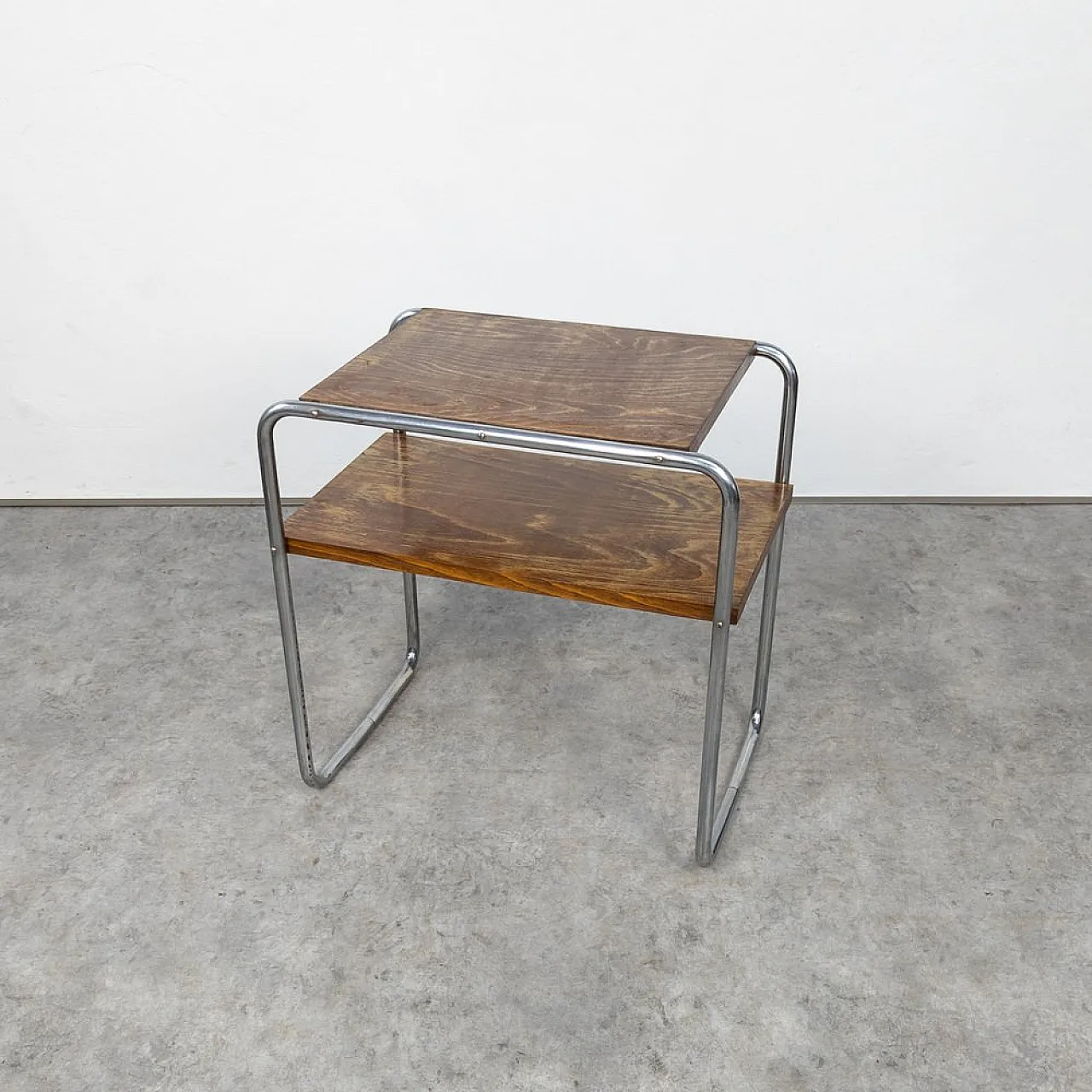 Bauhaus Tubular Steel Side Table by Marcel Breuer for Slezak, 1930s 1