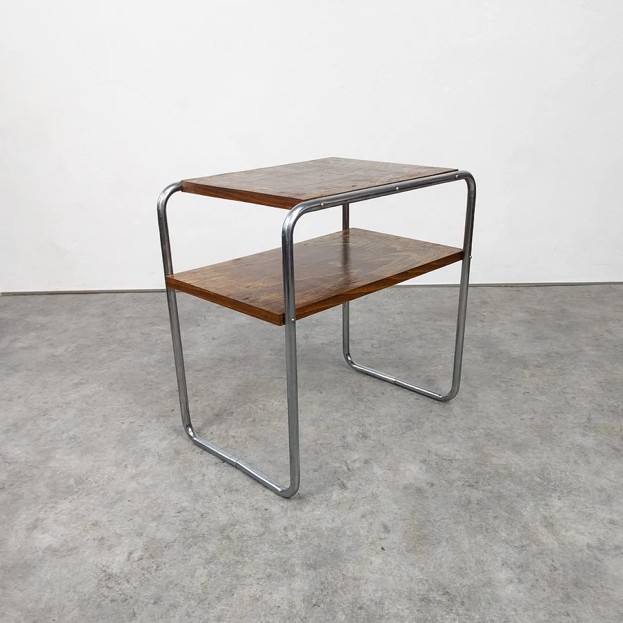 Bauhaus Tubular Steel Side Table by Marcel Breuer for Slezak, 1930s 8