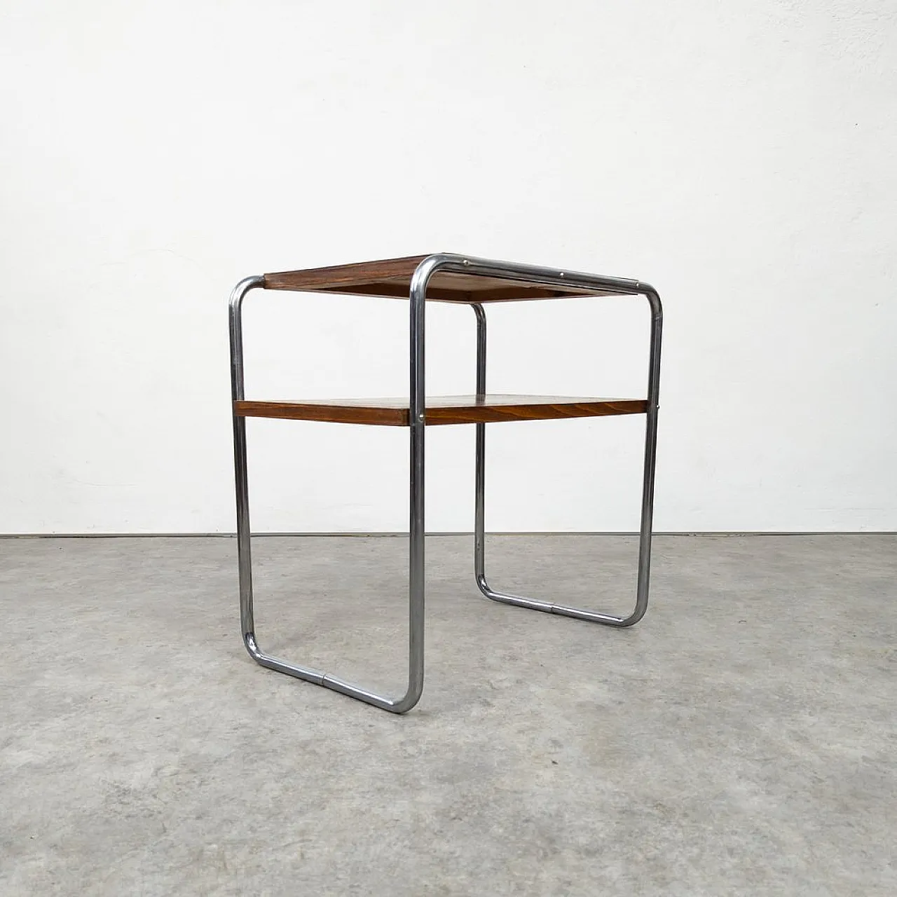 Bauhaus Tubular Steel Side Table by Marcel Breuer for Slezak, 1930s 10