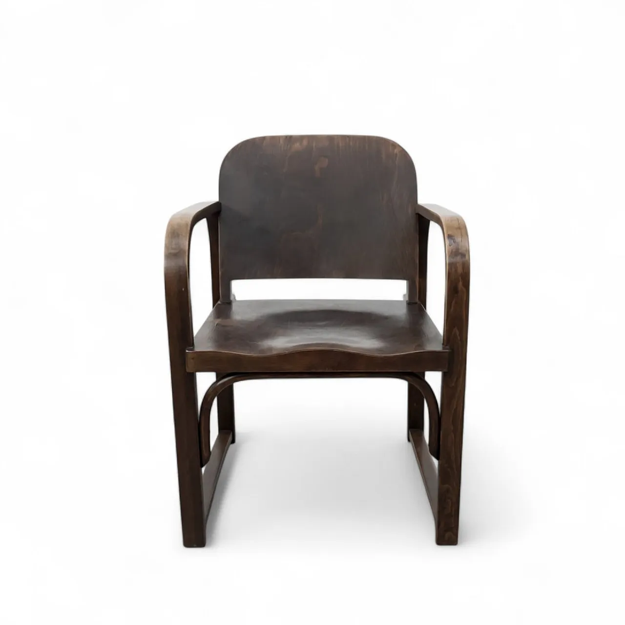 Poltrona A745 F in legno curvato di Michael Thonet per Tatra, anni '30 3