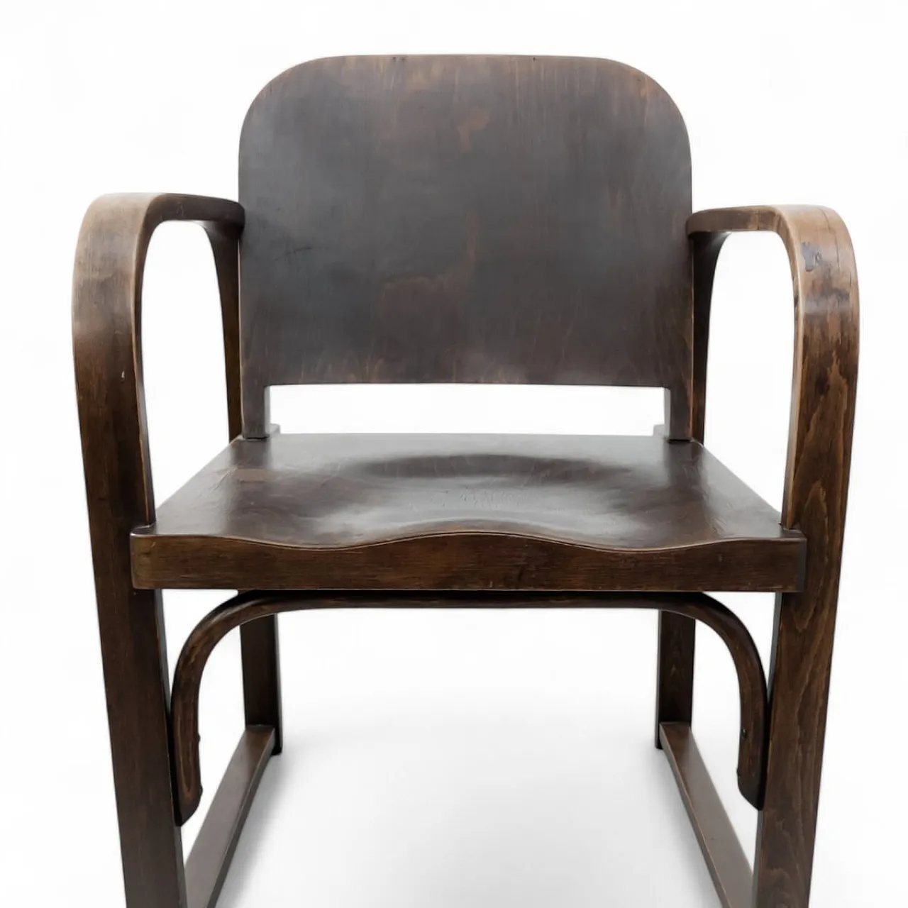 Poltrona A745 F in legno curvato di Michael Thonet per Tatra, anni '30 7