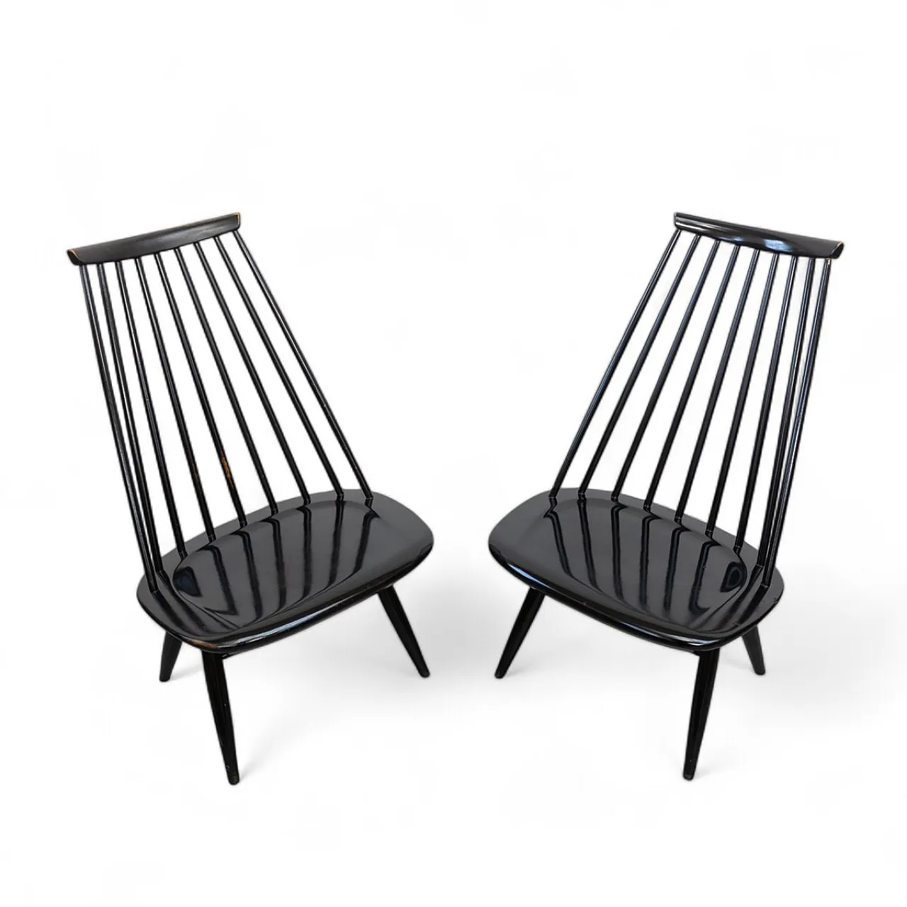 Pair of armchairs by Ilmari Tapiovaara for Asko, 1950s 4