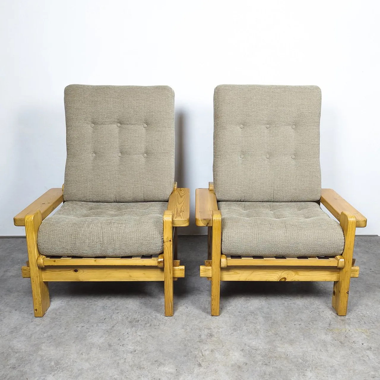 Pair of Dymling armchairs by Yngve Ekström for Swedese, 1970s 1