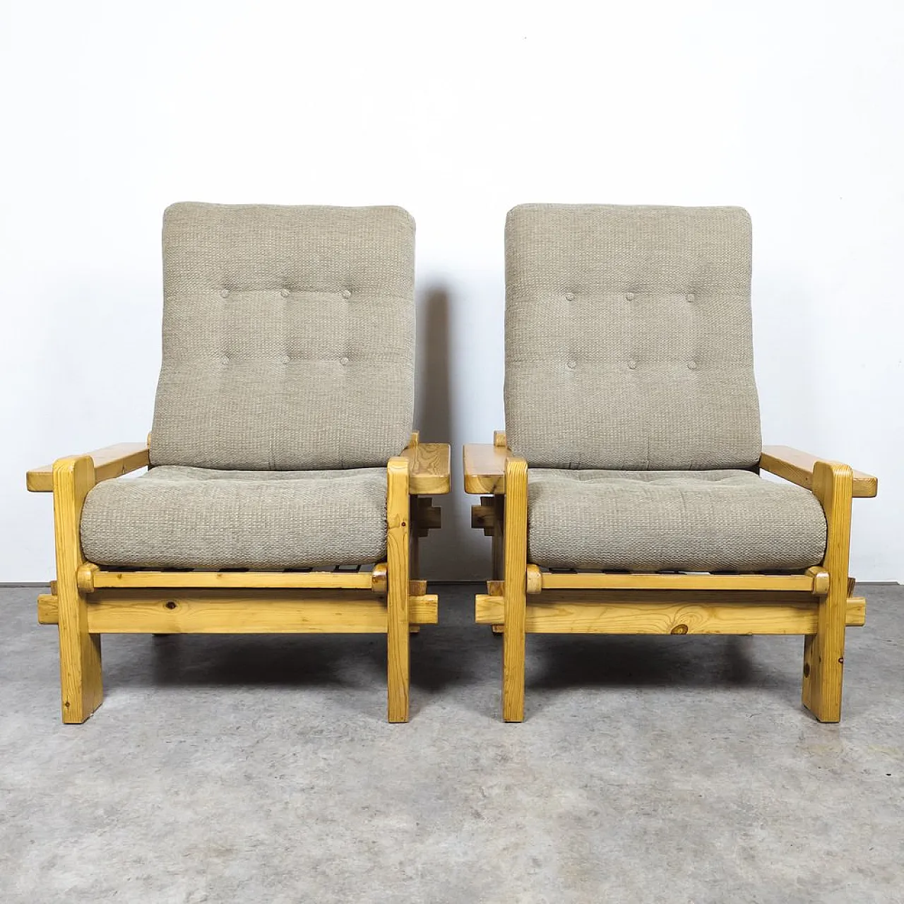 Pair of Dymling armchairs by Yngve Ekström for Swedese, 1970s 16