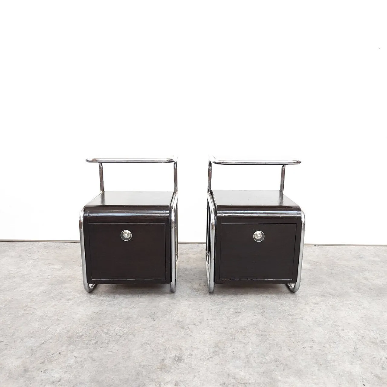 Pair of Bauhaus nightstands by Mücke Melder, 1930s 1