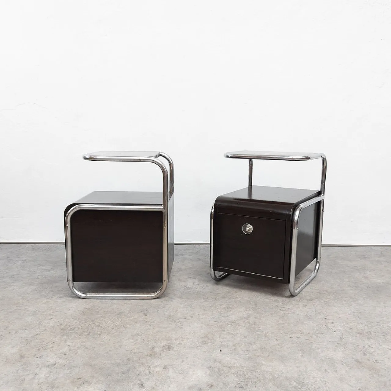 Pair of Bauhaus nightstands by Mücke Melder, 1930s 19