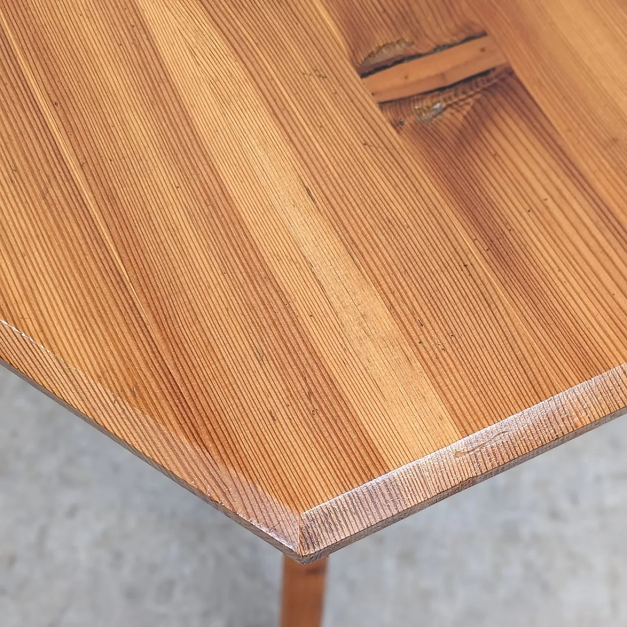 Brutalist pine coffee table, 1970s 7