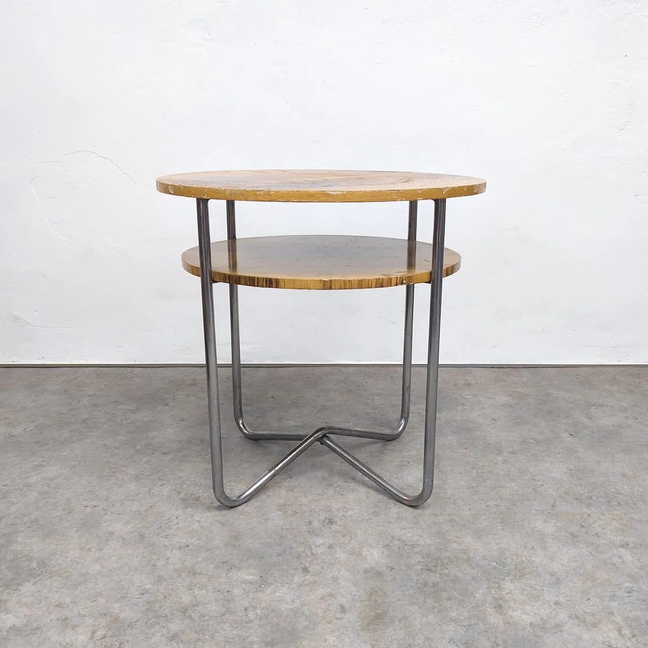 Bauhaus tubular steel side table by Hynek Gottwald, 1930s 15