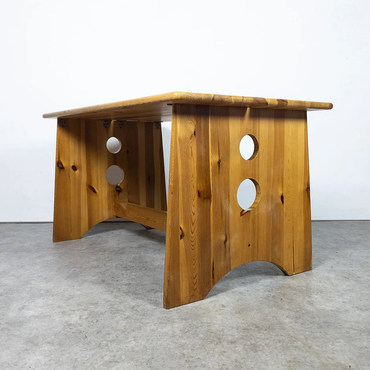 Pine dining set by Gilbert Marklund for Furusnickarn Ab, 1970s 3