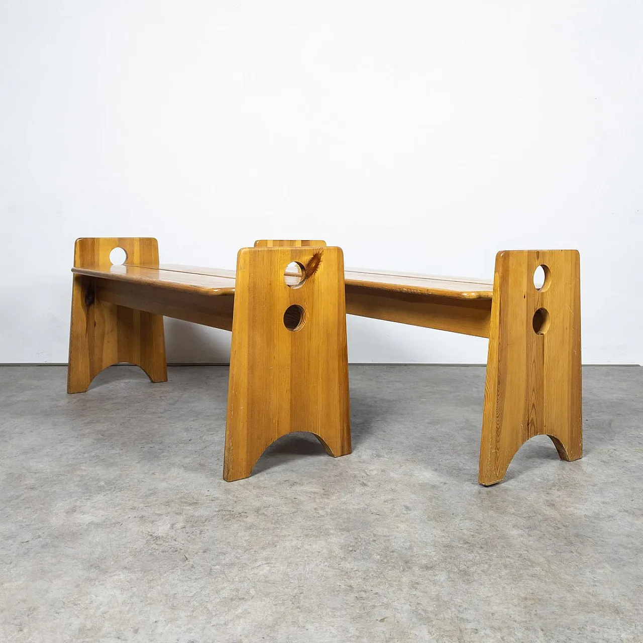 Pine dining set by Gilbert Marklund for Furusnickarn Ab, 1970s 4