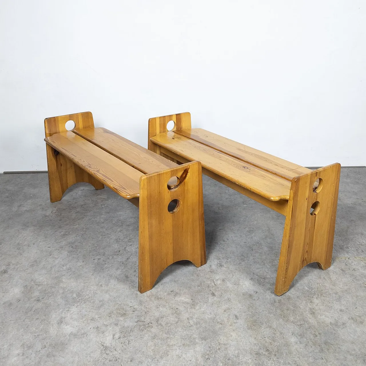 Pine dining set by Gilbert Marklund for Furusnickarn Ab, 1970s 6