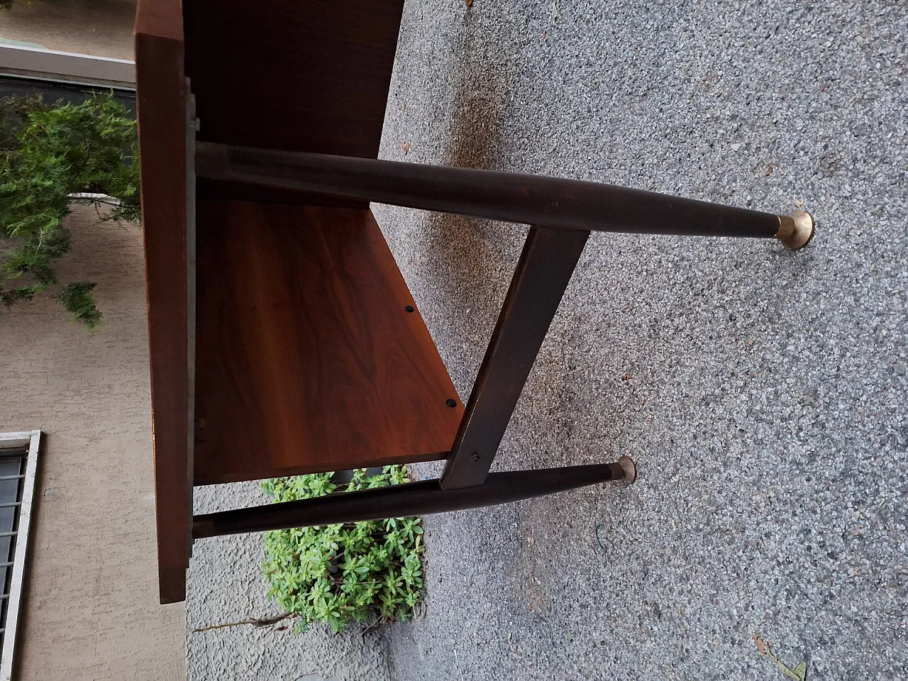 Desk in wood and brass Schirolli Mantova, 1950s 5