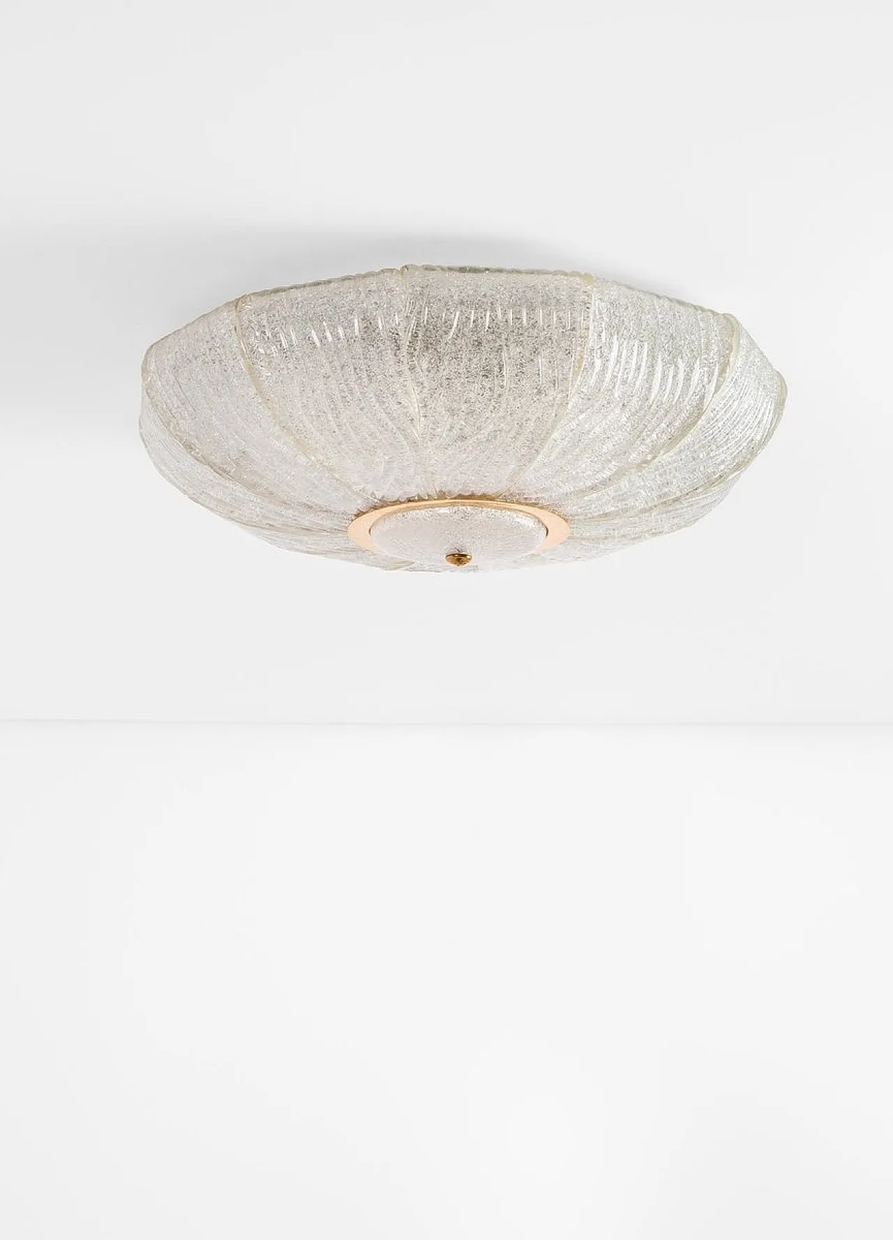 Ceiling Light Royal Model in Iron, Brass and Dew Glass from Barovier and Toso, 1970s 2