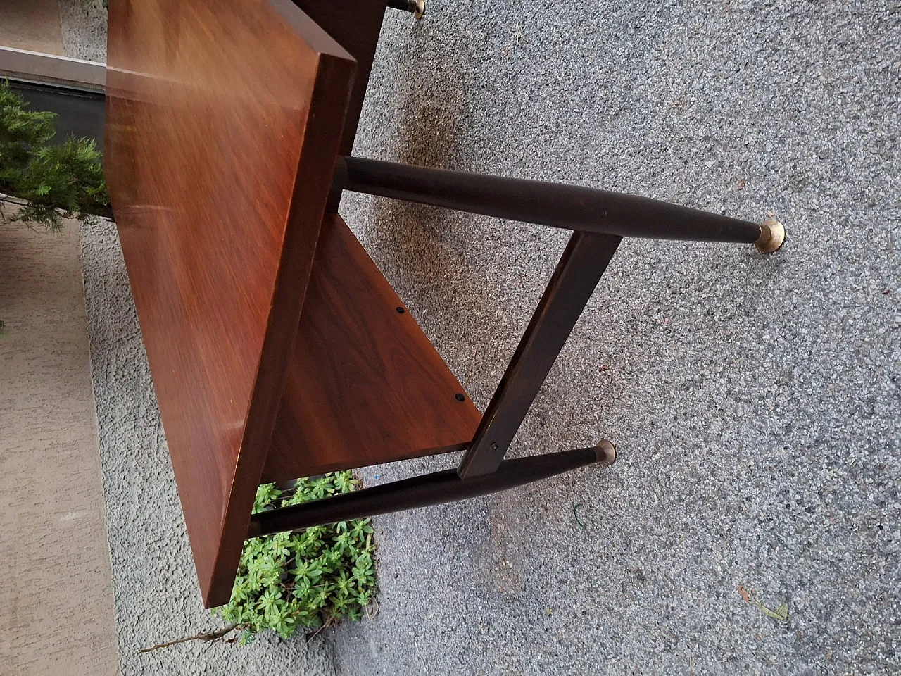 Desk in wood and brass Schirolli Mantova, 1950s 6