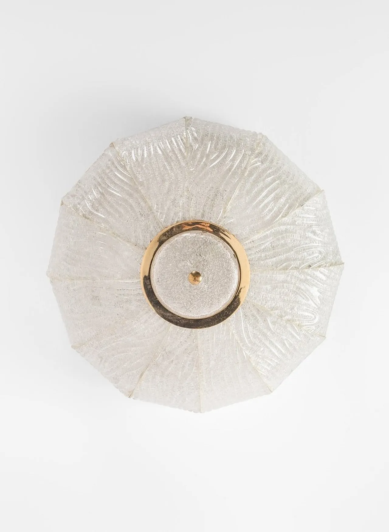 Ceiling Light Royal Model in Iron, Brass and Dew Glass from Barovier and Toso, 1970s 3