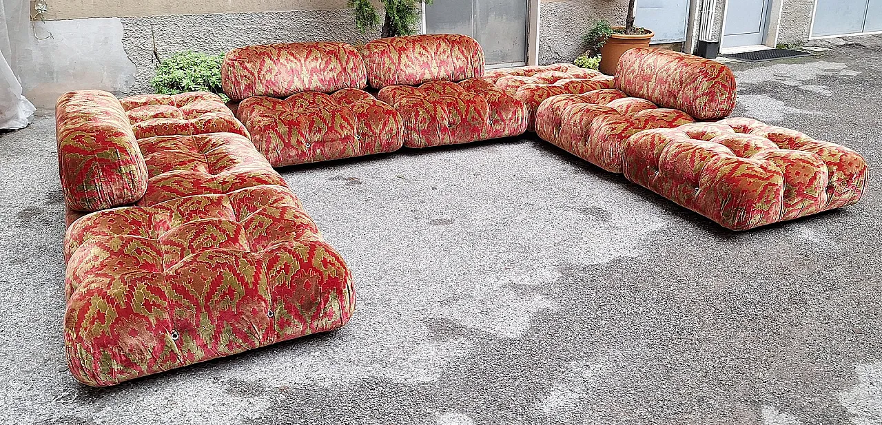 Camaleonda Modular Sofa in Fantasy Fabric by Mario Bellini for B&b Italia, 1979, Set of 8 2