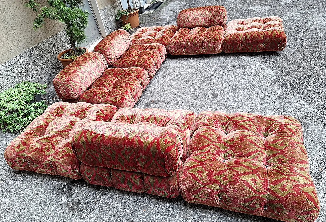 Camaleonda Modular Sofa in Fantasy Fabric by Mario Bellini for B&b Italia, 1979, Set of 8 5