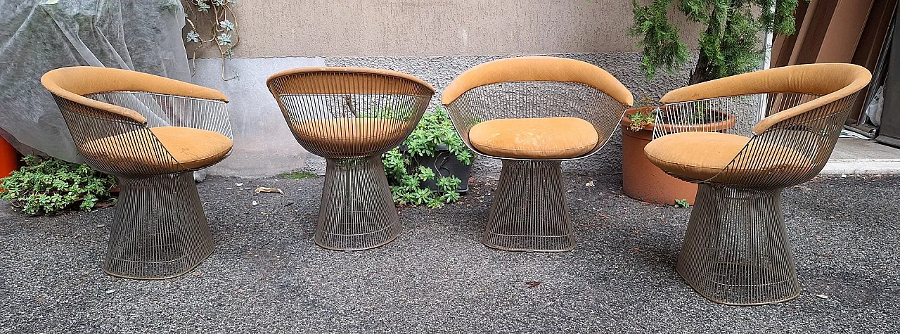 Chairs Model 1715 by Warren Platner for Knoll, 1970s, Set of 4 3