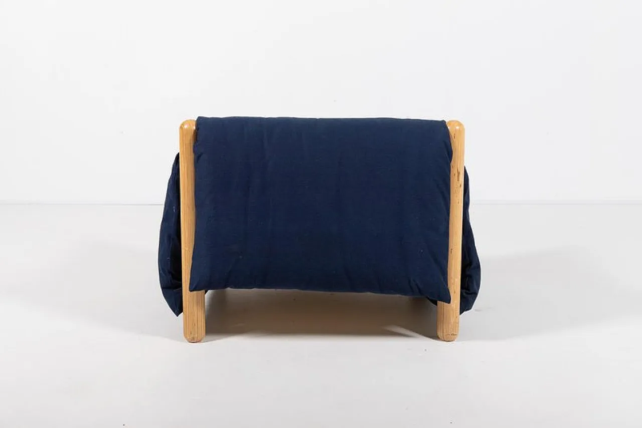 Wooden leg armchair by Enzo Mari for Driade, 1970s 7