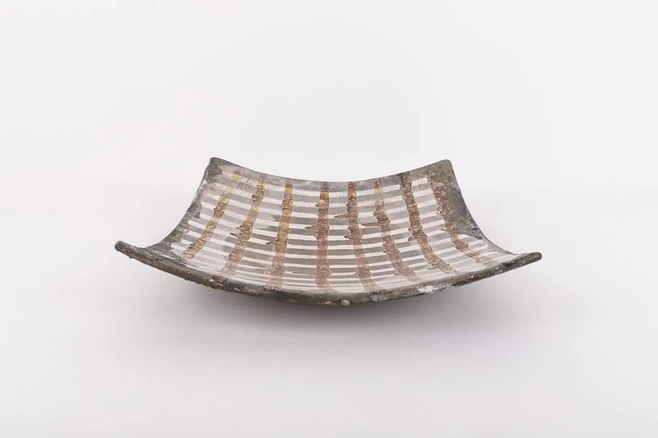 Sculptural ceramic dish plate, late 20th century 2