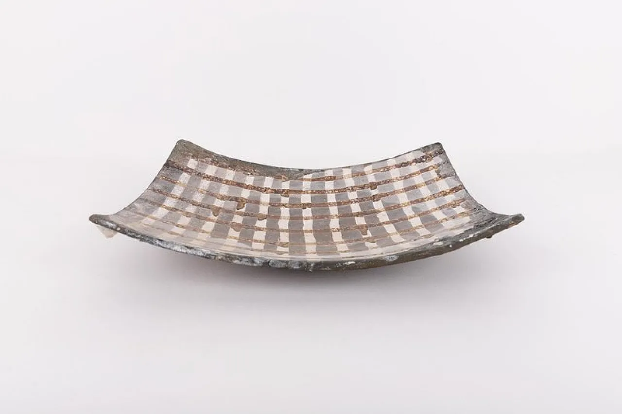 Sculptural ceramic dish plate, late 20th century 6