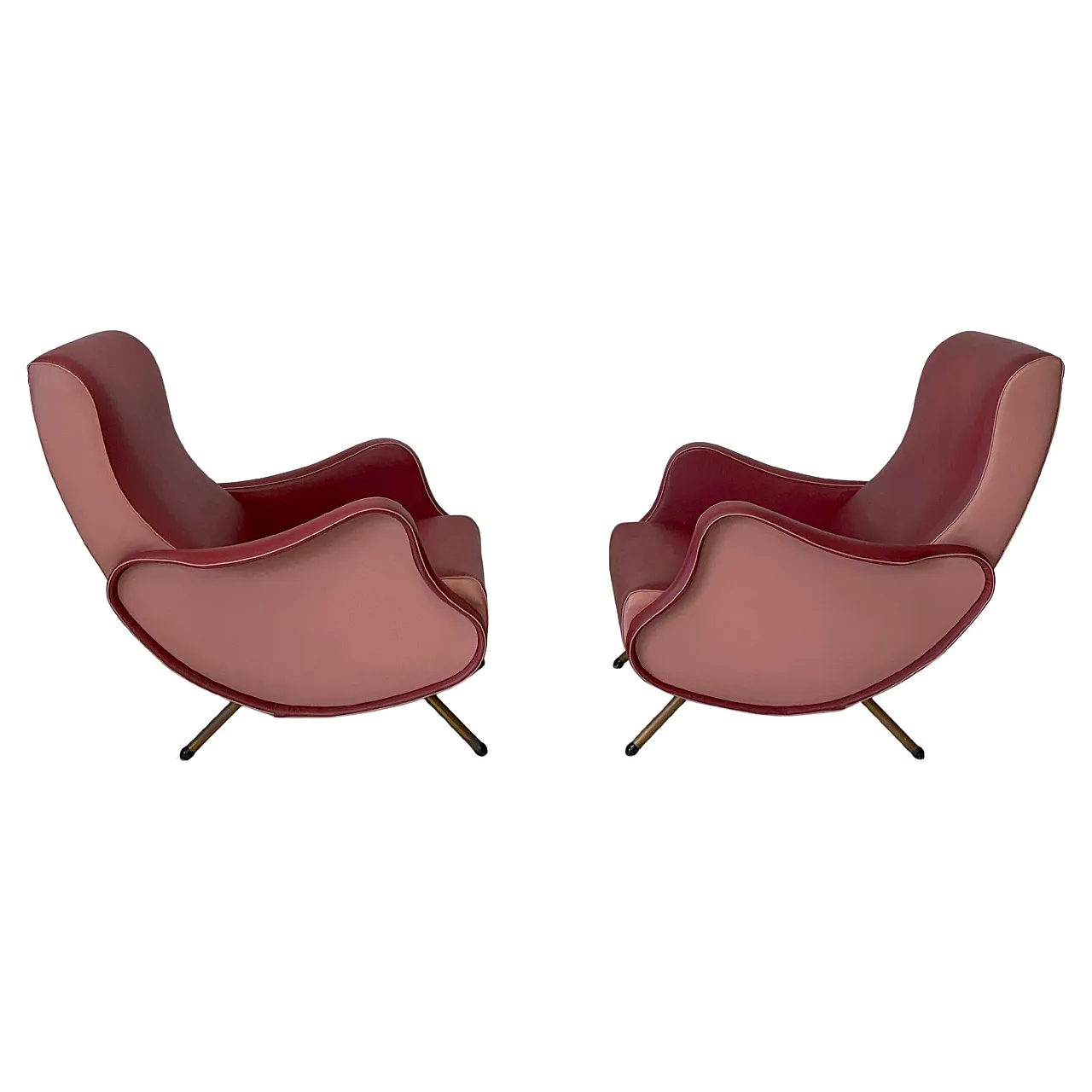 Pair of armchairs by Frattelli Bergallo, 1950s 1