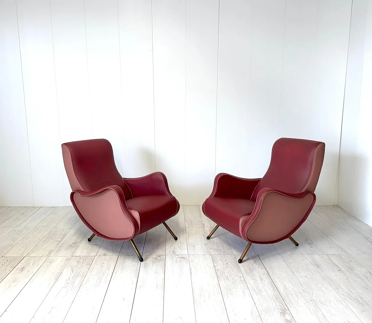 Pair of armchairs by Frattelli Bergallo, 1950s 2