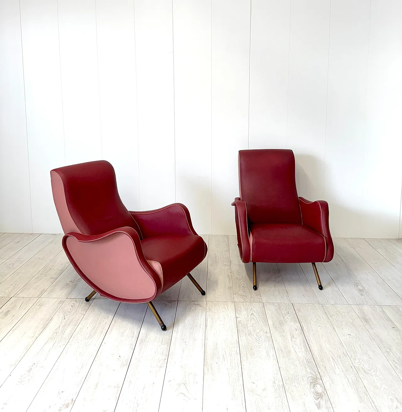 Pair of armchairs by Frattelli Bergallo, 1950s 4