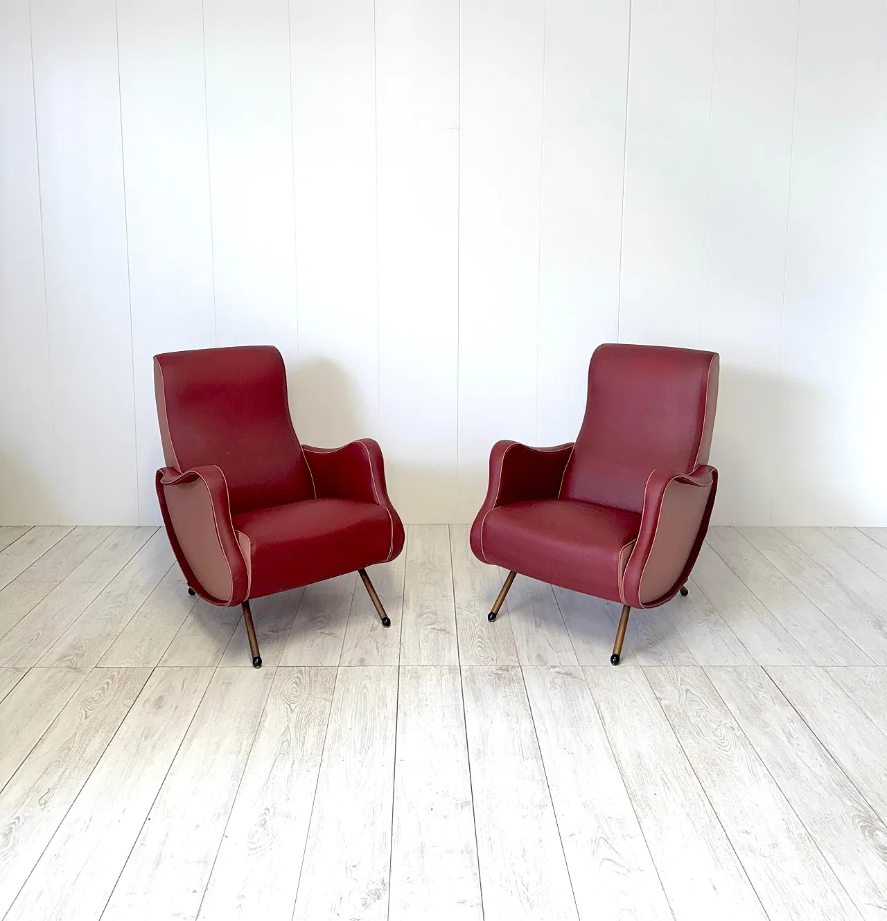 Pair of armchairs by Frattelli Bergallo, 1950s 5