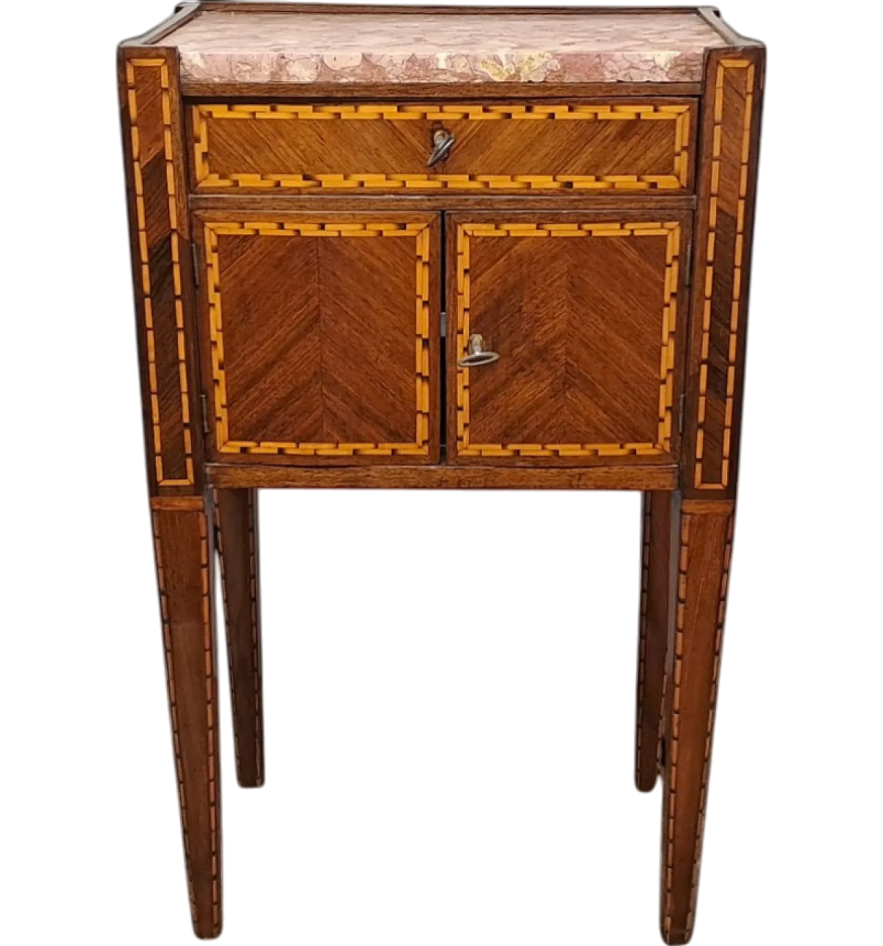 Louis XVI Genoese side table in Rosewood and marble, 18th century 12