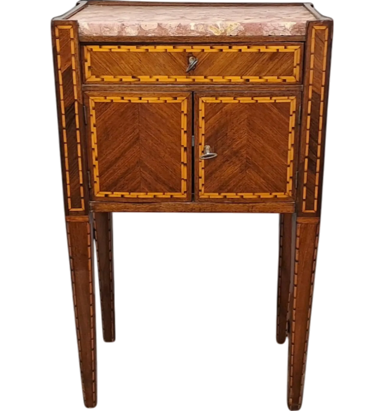 Louis XVI Genoese side table in Rosewood and marble, 18th century 13