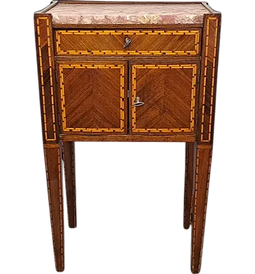 Louis XVI Genoese side table in Rosewood and marble, 18th century