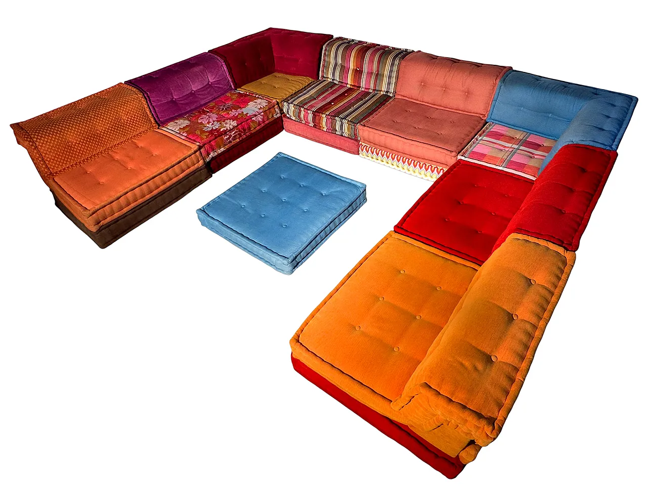 Divano modulare Mah Jong di Kenzo e Missoni per Roche Bobois, set di 25 p 1