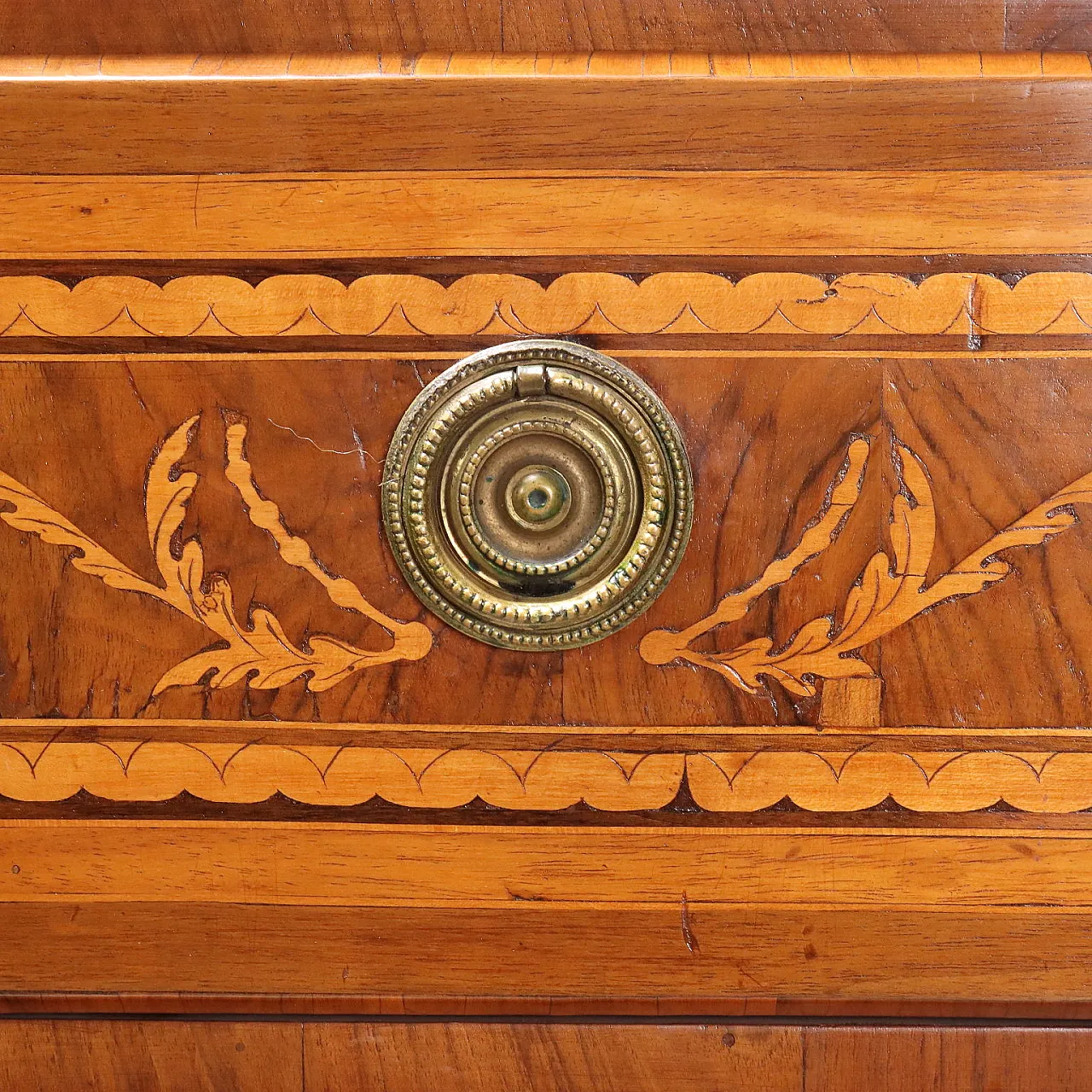 Pair of Neoclassic chest of  drawers with inlay wood, 18th century 7