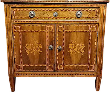 Walnut inlaid sideboard with drawers Northern Europe, 19th century