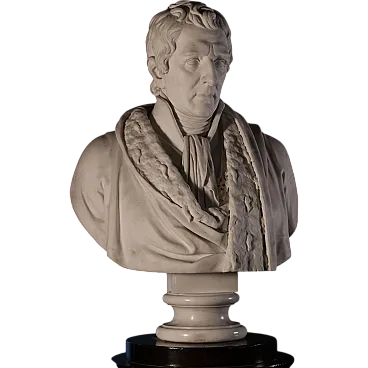 Marble bust of Baron Antonio Negri, signed and dated 1837