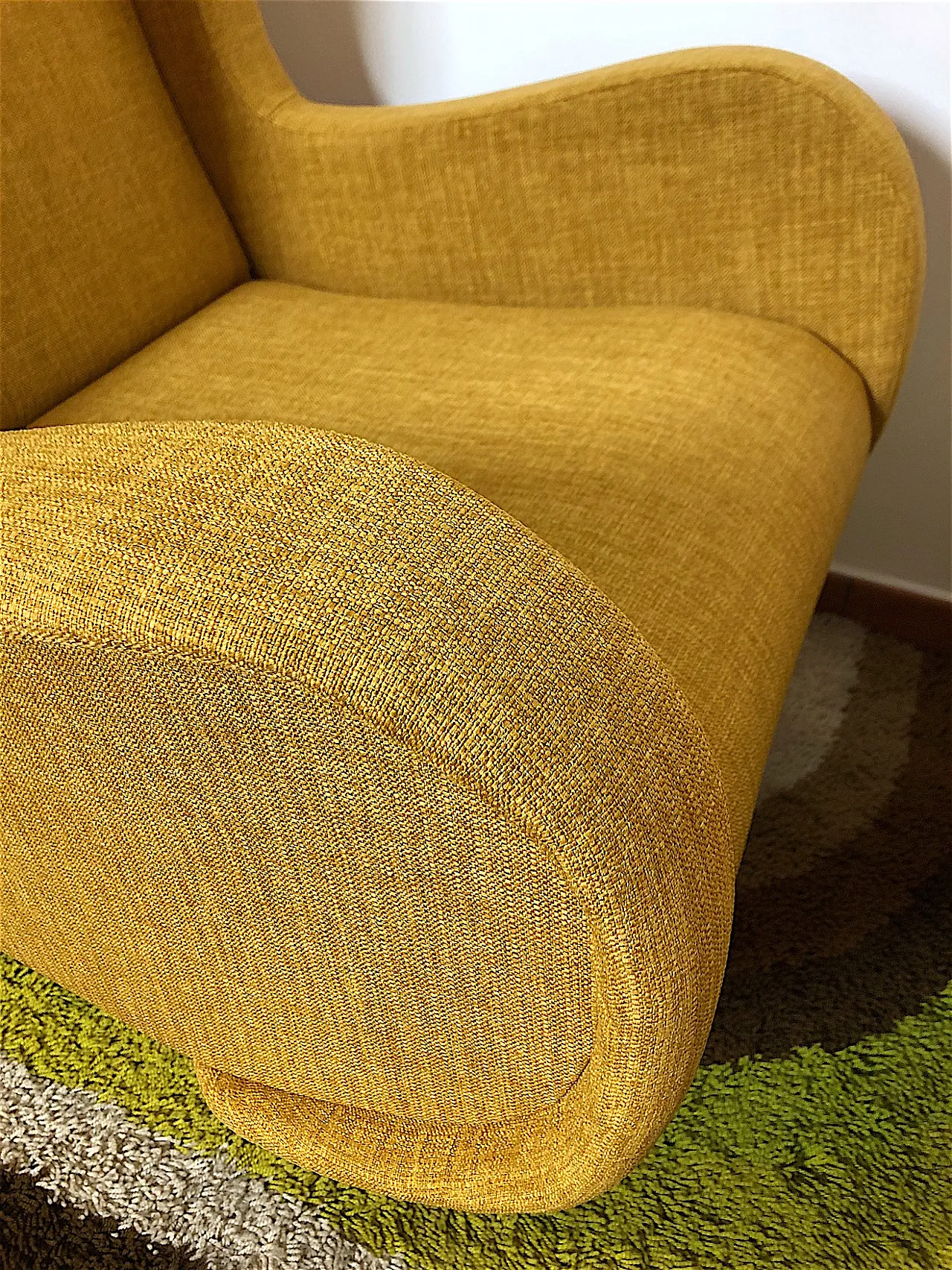 Pair of yellow armchairs in Marco Zanuso style, 50s 14