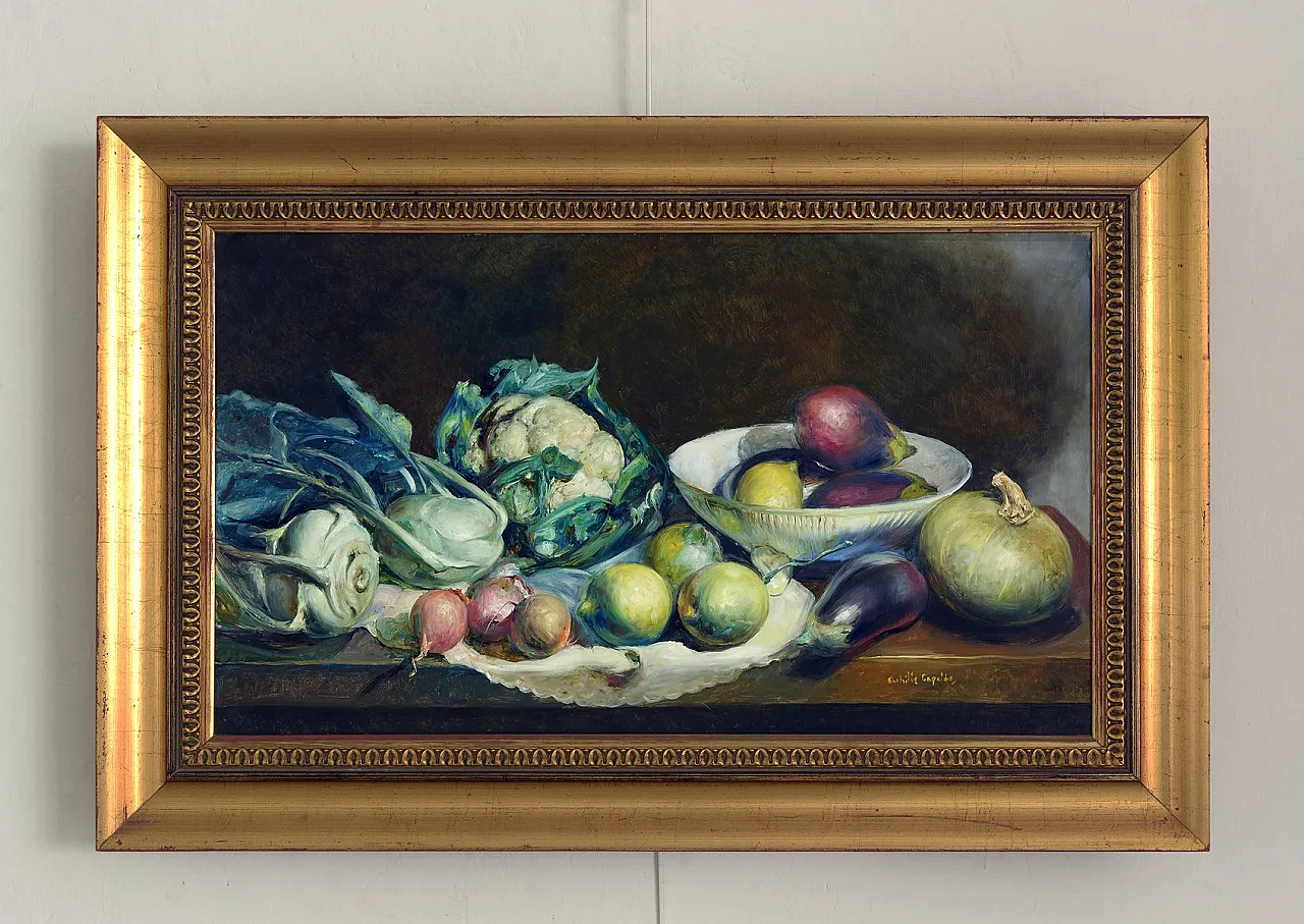 Still Life by Achille Capaldo, oil on canvas, 1930s 2