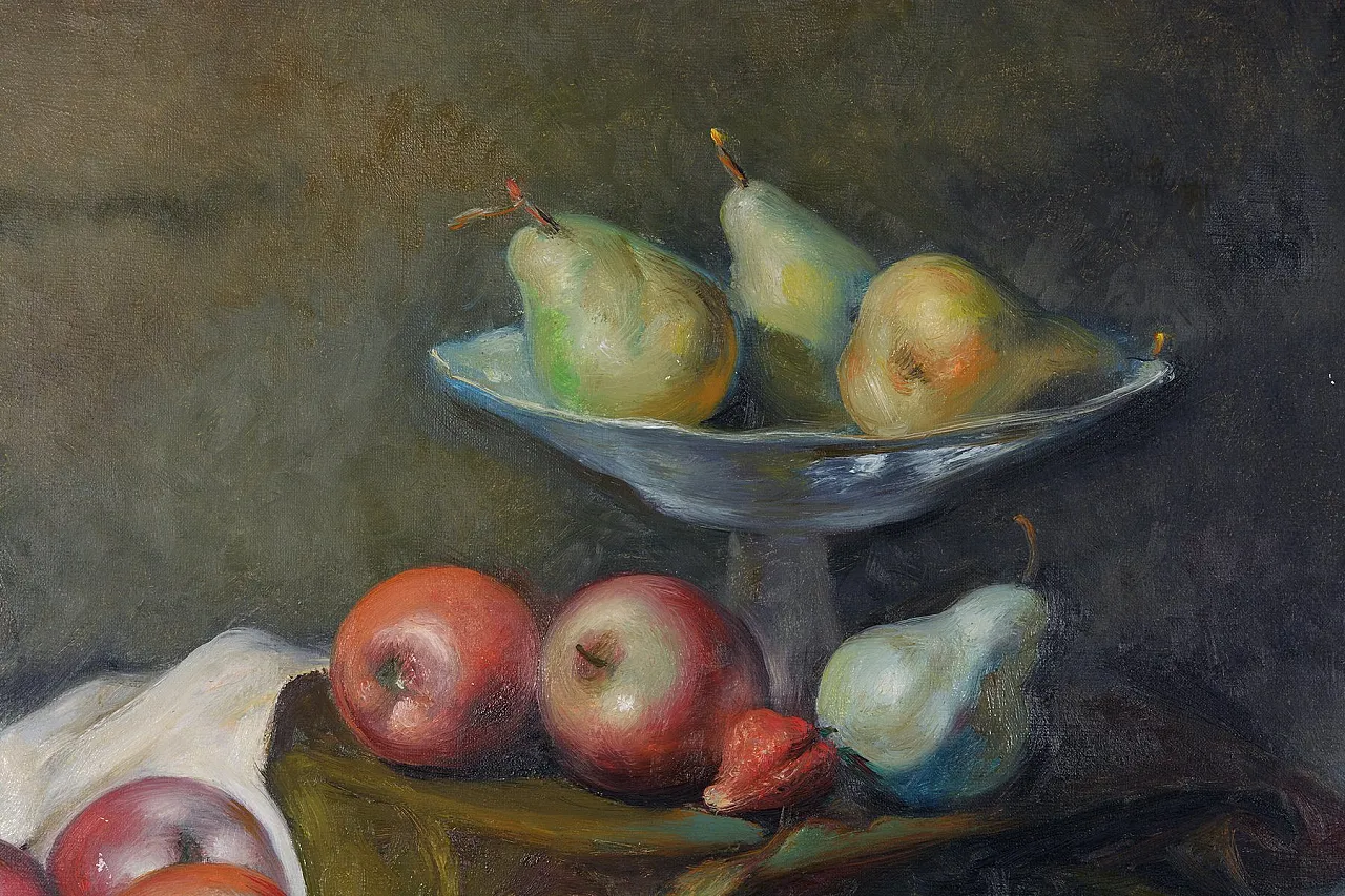 Still Life by Achille Capaldo, oil on canvas with frame, 1930s 4