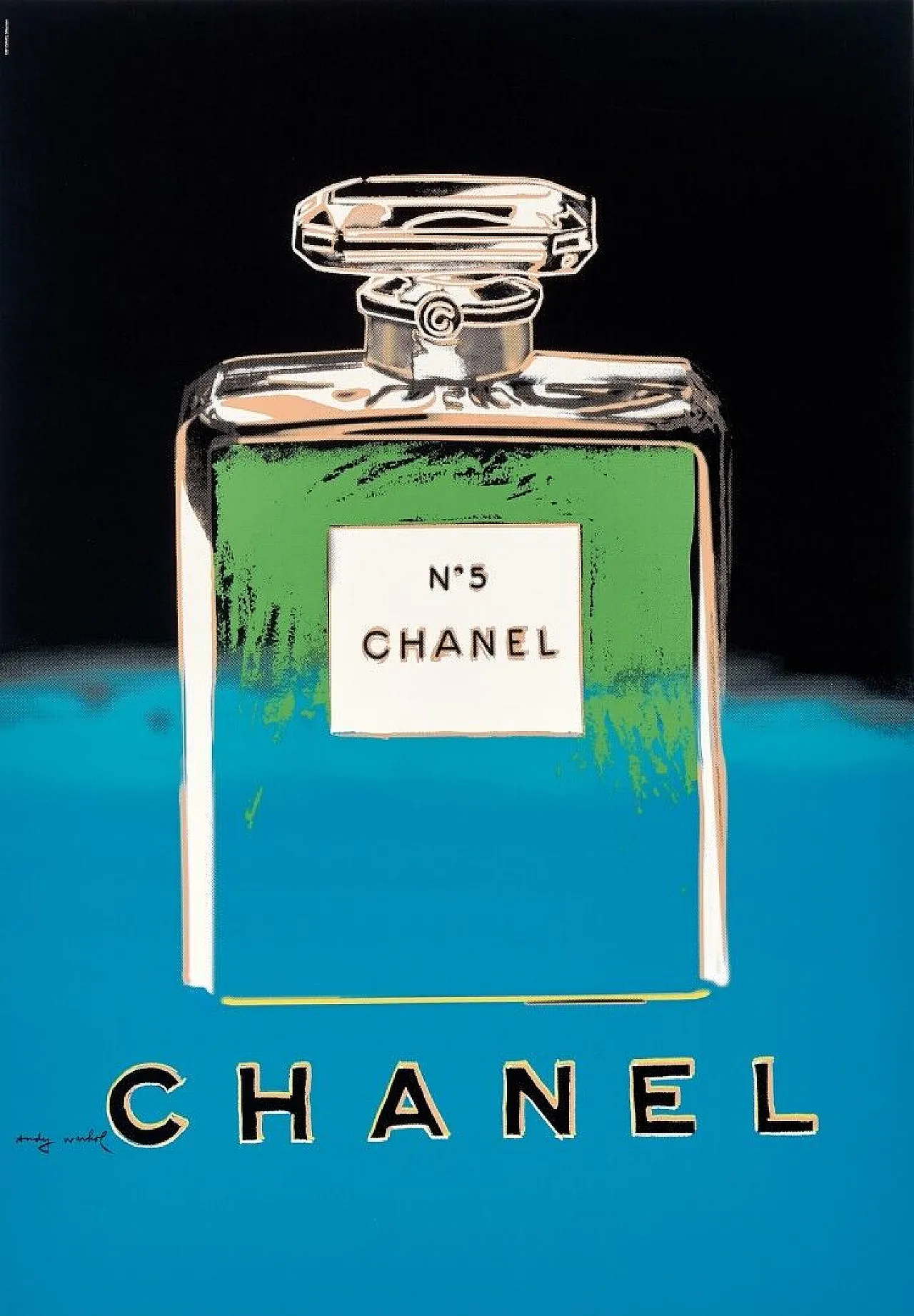 Andy Warhol, 1997 - CHANEL N.5 (Blue-Black) - Silkscreen print 1